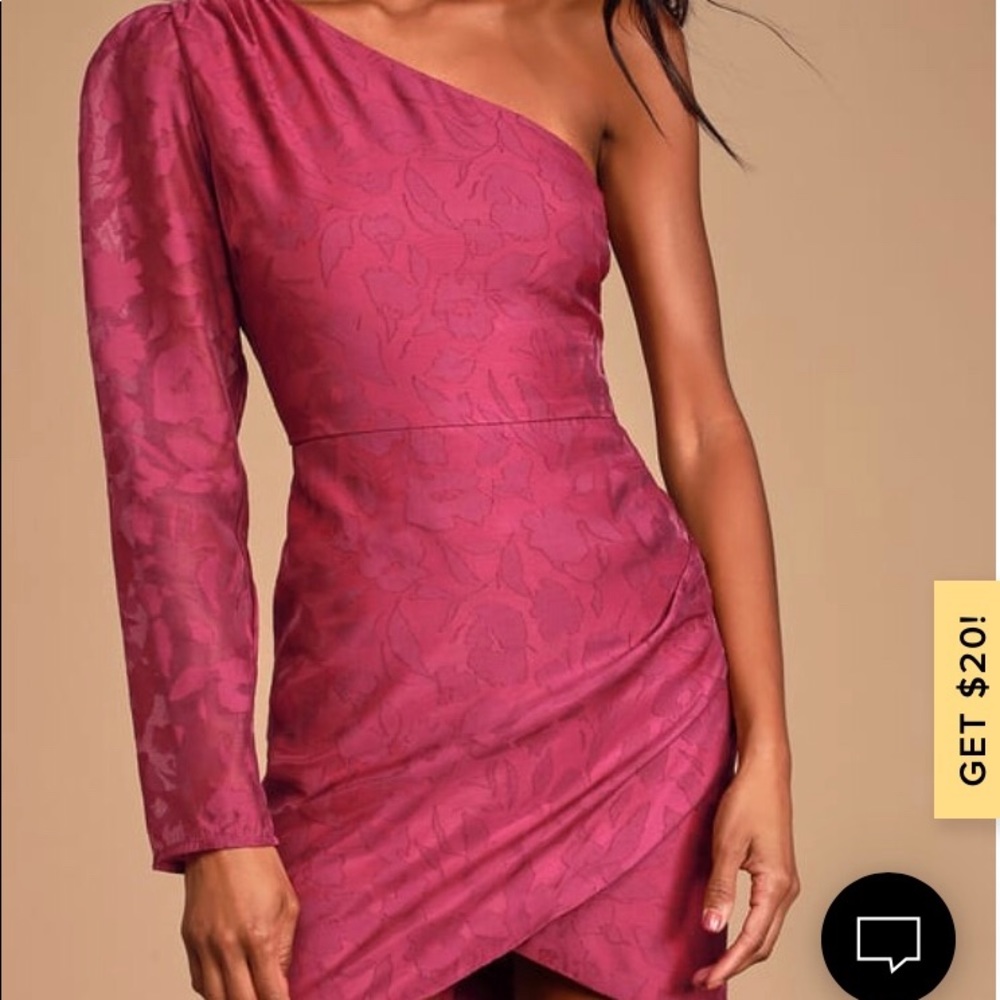 Lulu’s magenta floral burnout dress